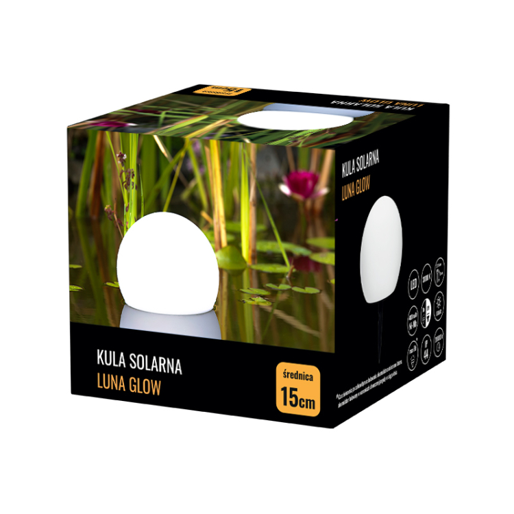 Kula lampa solarna LUNA GLOW rozmiar S 15cm